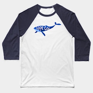 Cape Cod Massachusetts Whale Baseball T-Shirt